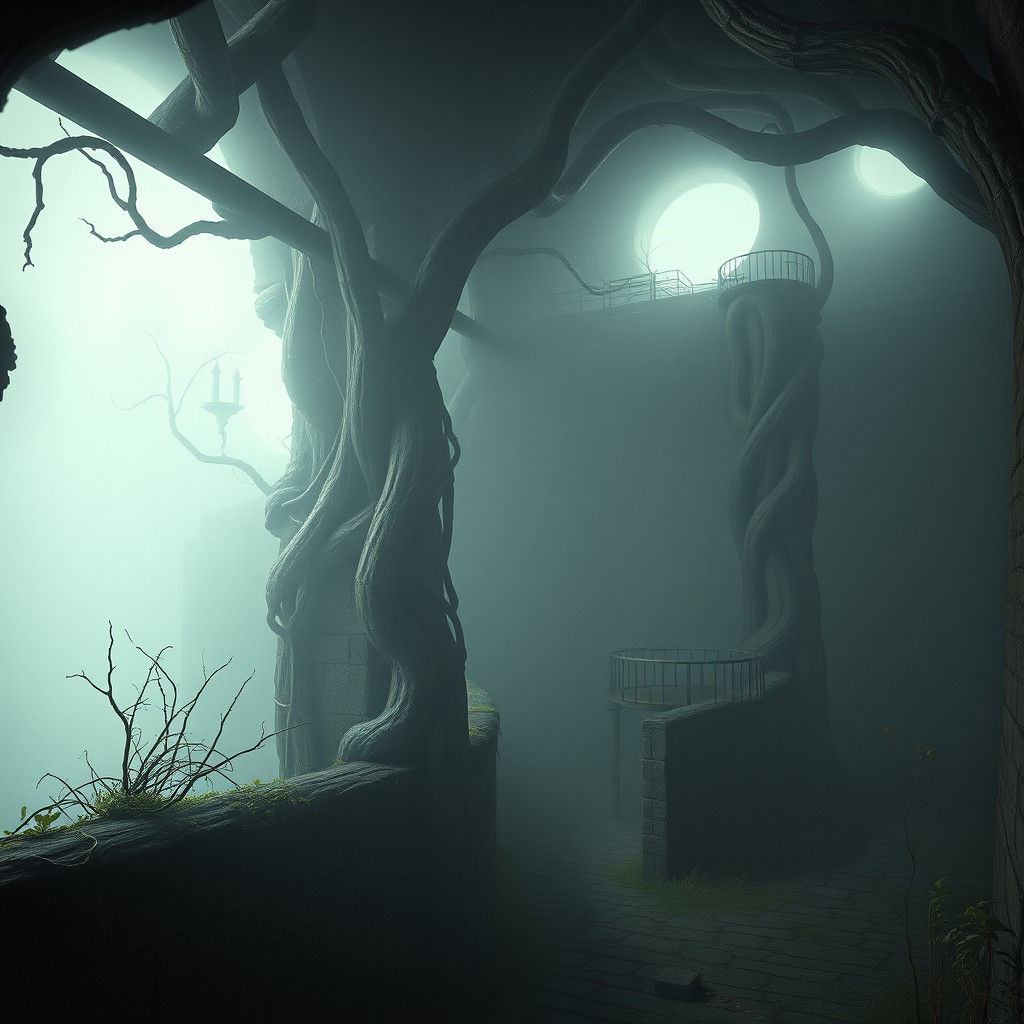 Mystical Brewery in Dark Fairy Tale Style