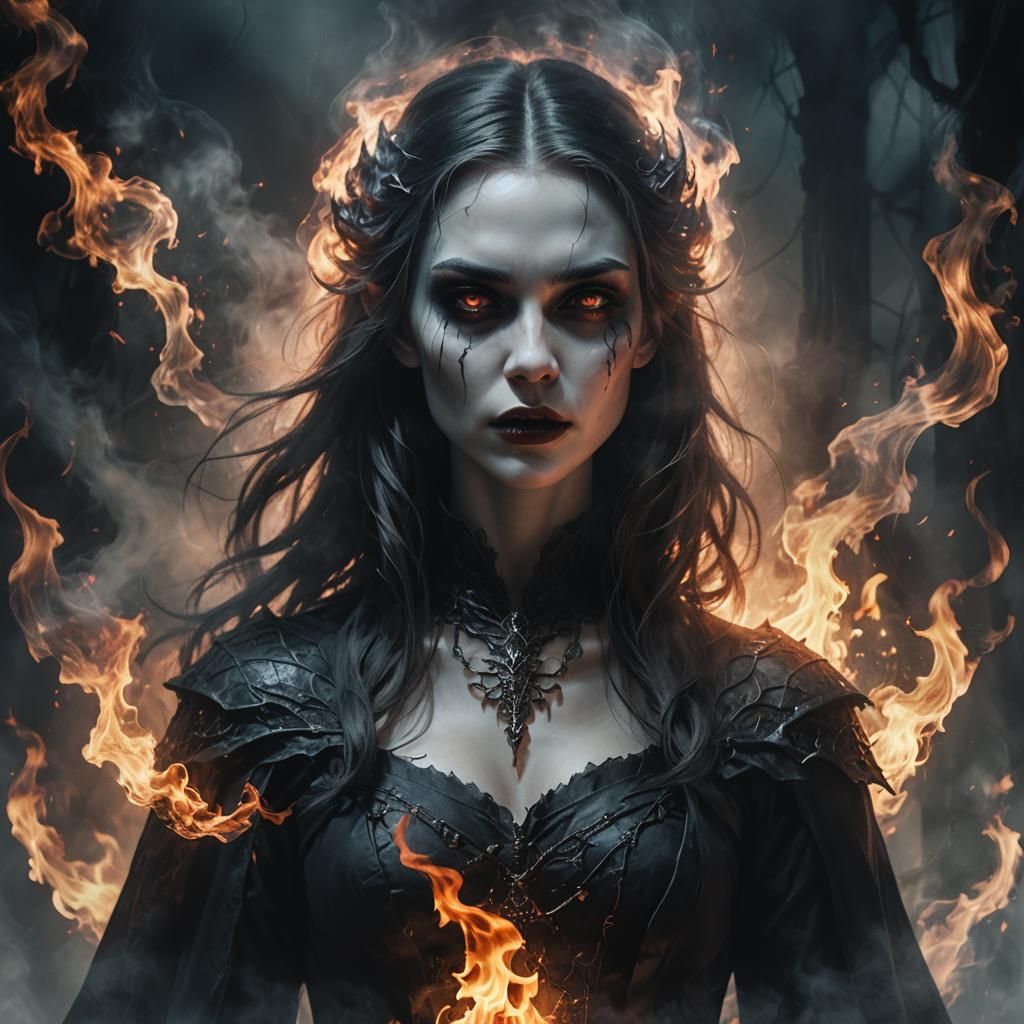 Mystical Young Vampire in Dark Fantasy Concept Art