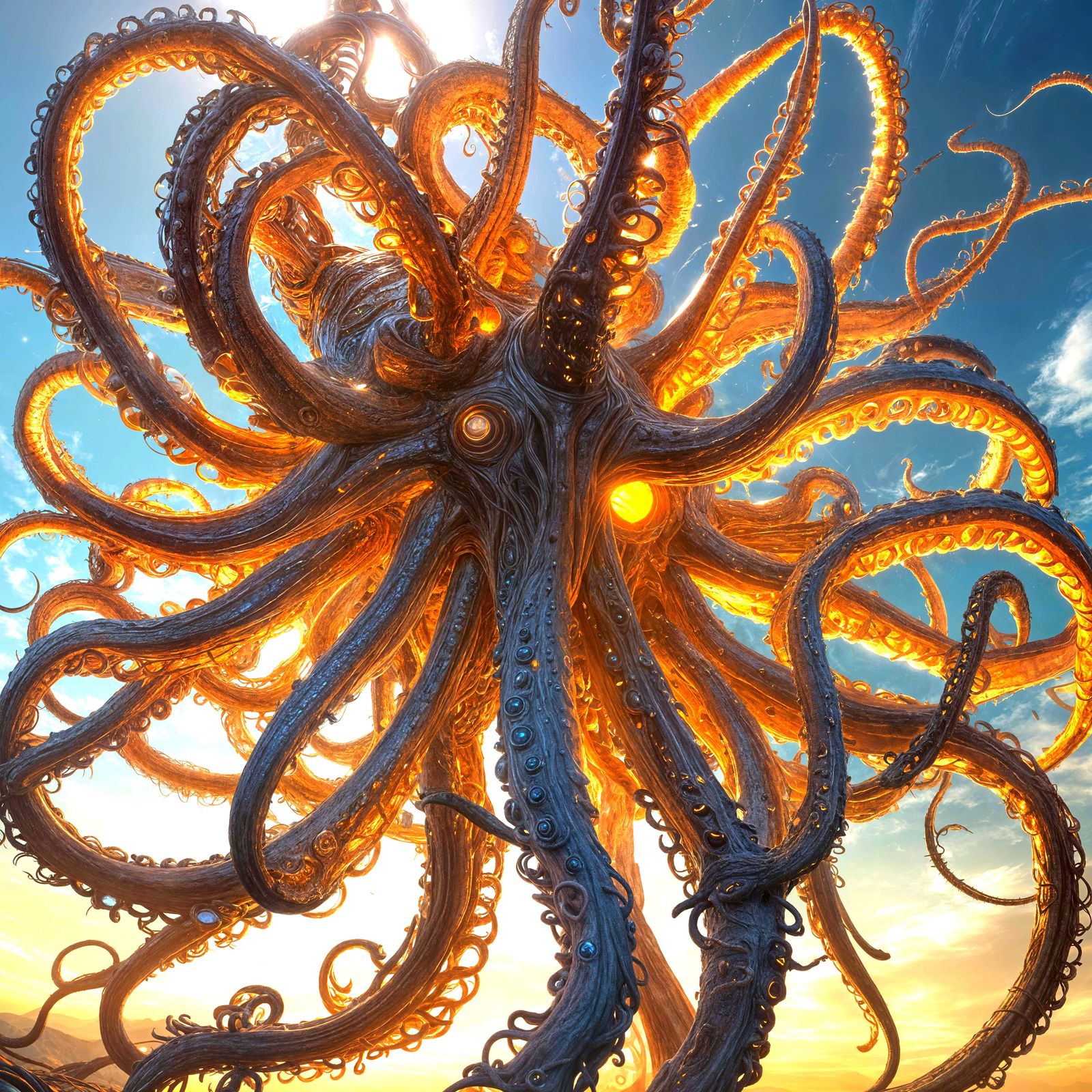 Lovecraftian Horror Emerges into Sunlight: 8k Concept Art