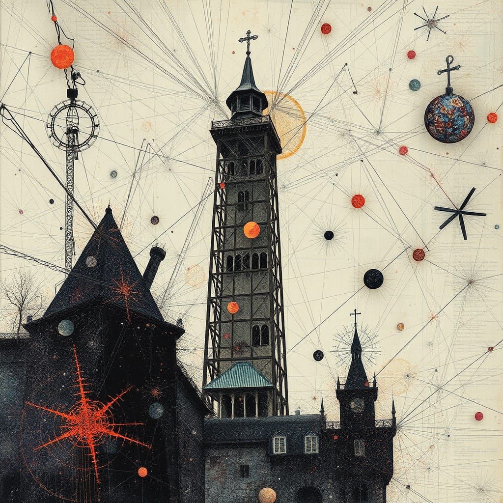 Beksinski-Inspired Hypercomplex Surrealist Collage