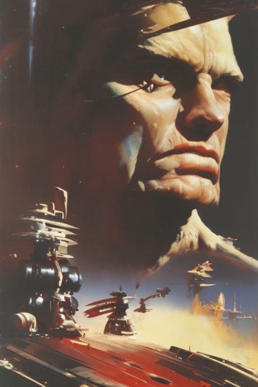 Sci-Fi Character Art in Vintage Illustration Style