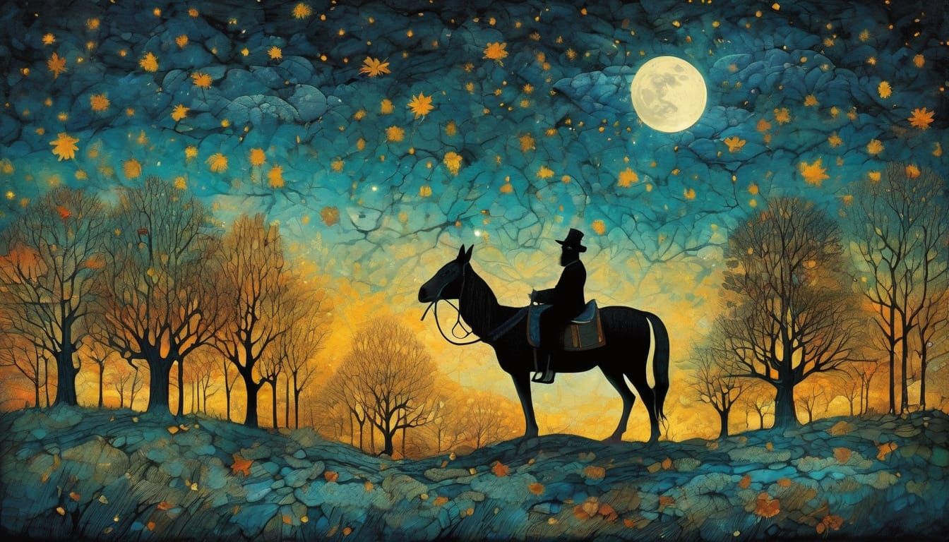 Enchanting Moonlit Fantasy in Vibrant Colors