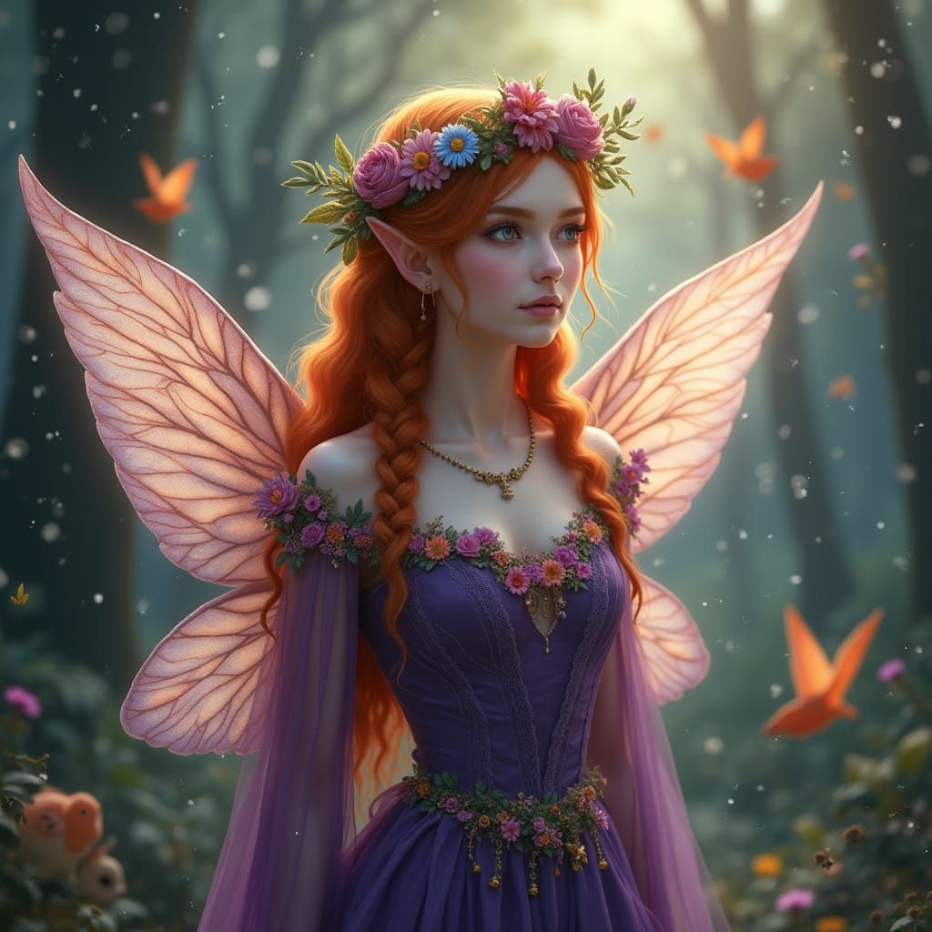 Enchanted Fairy Queen in Winter Wonderland