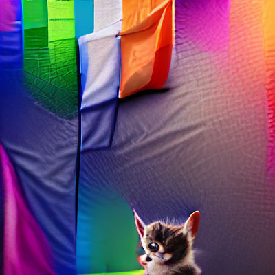 Cute Gay Cat Art: Rainbow Pride