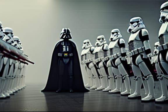 Darth Vader Addresses Stormtroopers: Photorealistic CGI