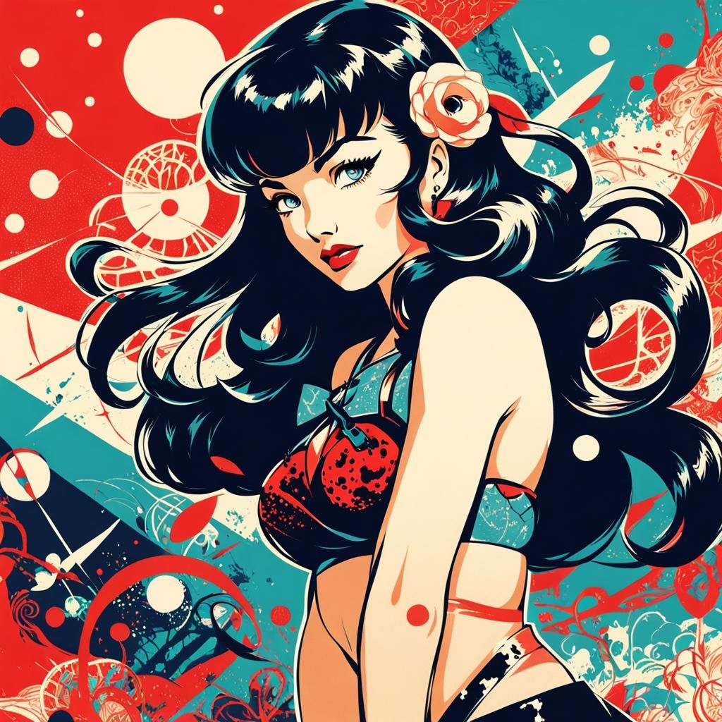 Anime Portrait in Abstract Style with Fine Details