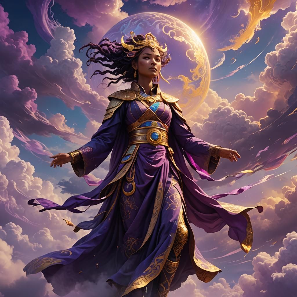 Dreamscape: Ra in Clouds of Gold, Fantasy Art