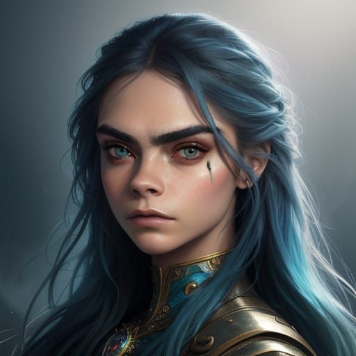 Detailed Portrait of a Young Woman in Trending Art Style