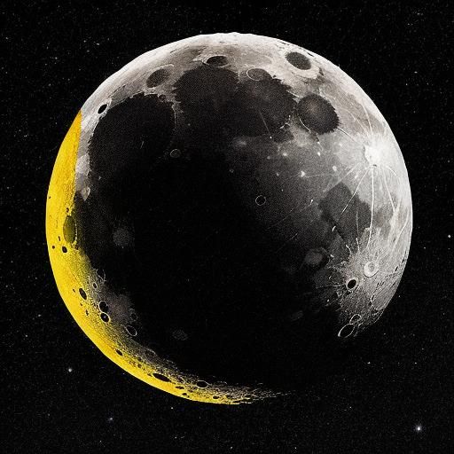 Mighty Cartoon Moon Illuminates the Night