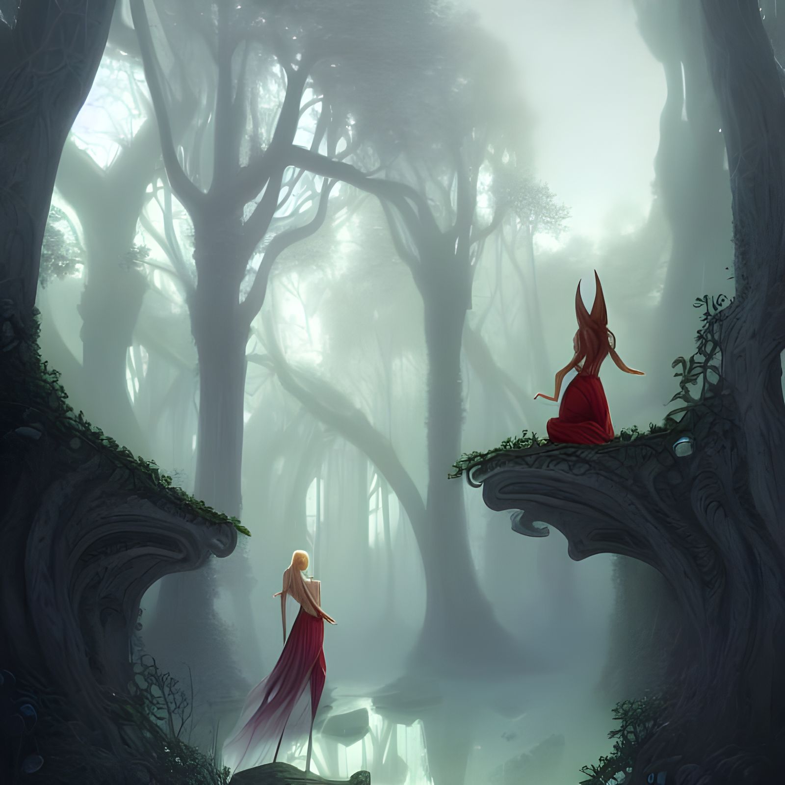 Astral Elf in Serene Elven Ruins