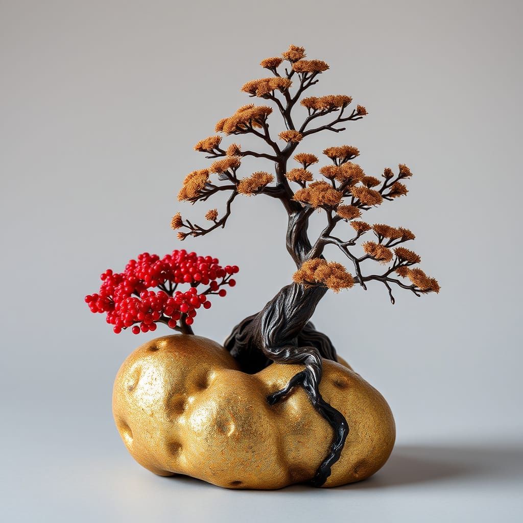 Kintsugi Zen Garden with Glittering Accents