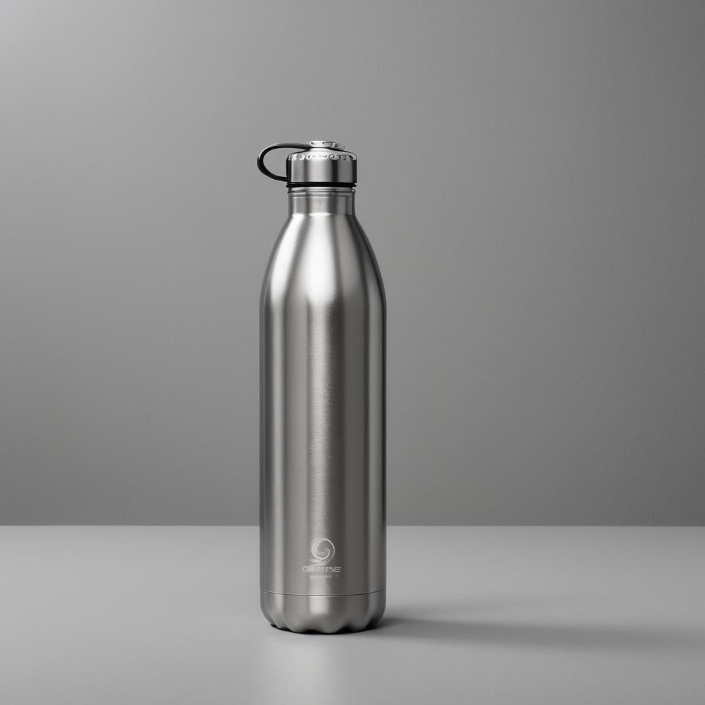 Sleek Stainless Steel Water Bottle, Minimalist Design