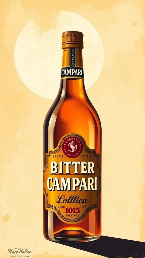 Retro 1950s Advertising Poster of Bitter Campari