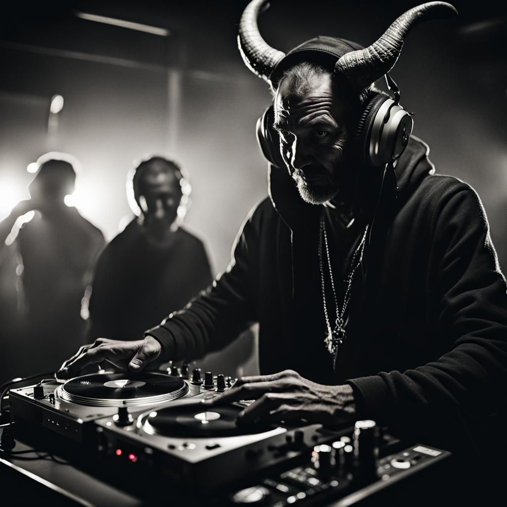 Satan DJs at a Demon Techno Rave