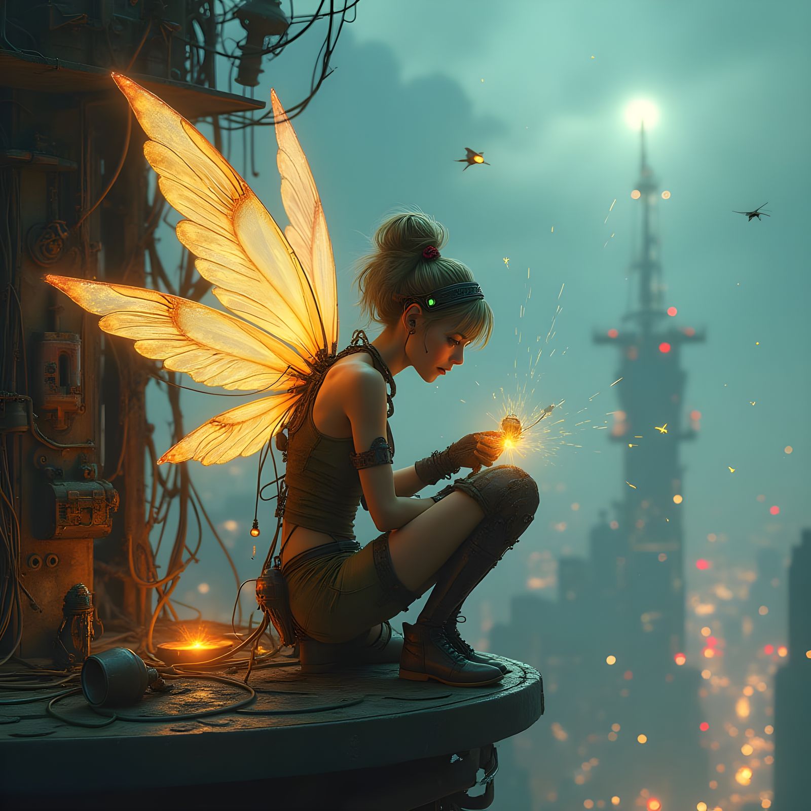 Tinkerbell: Mythpunk Fairy with Mechanical Wings
