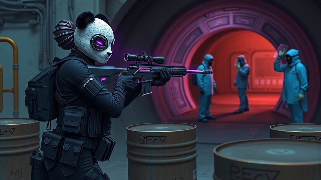 Mercenary in Panda Mask Takes Aim at Hazmat Scientists in Fu...