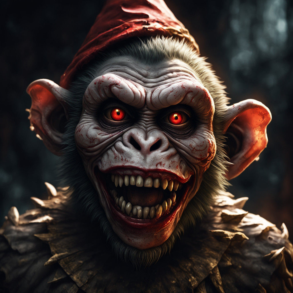 Dark Fantasy Elf Grin in Twisted Workshop