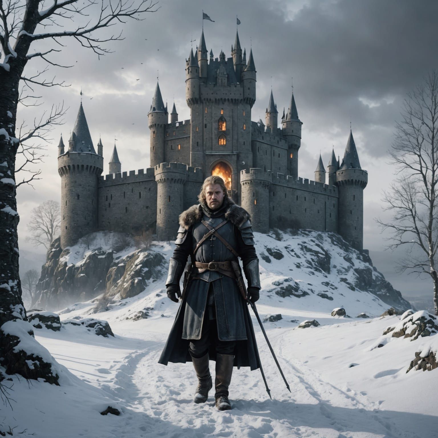 Lone Warmage Guarding Castle as Winter Approaches