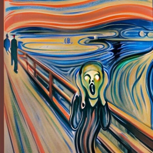 The Scream: Homage to Edvard Munch in Photo