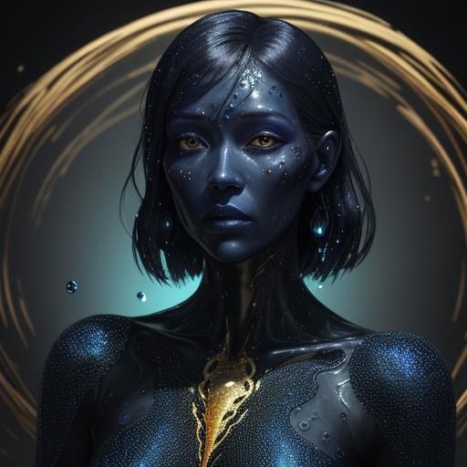 Liquid Woman: Photorealistic Goop Creature Portrait