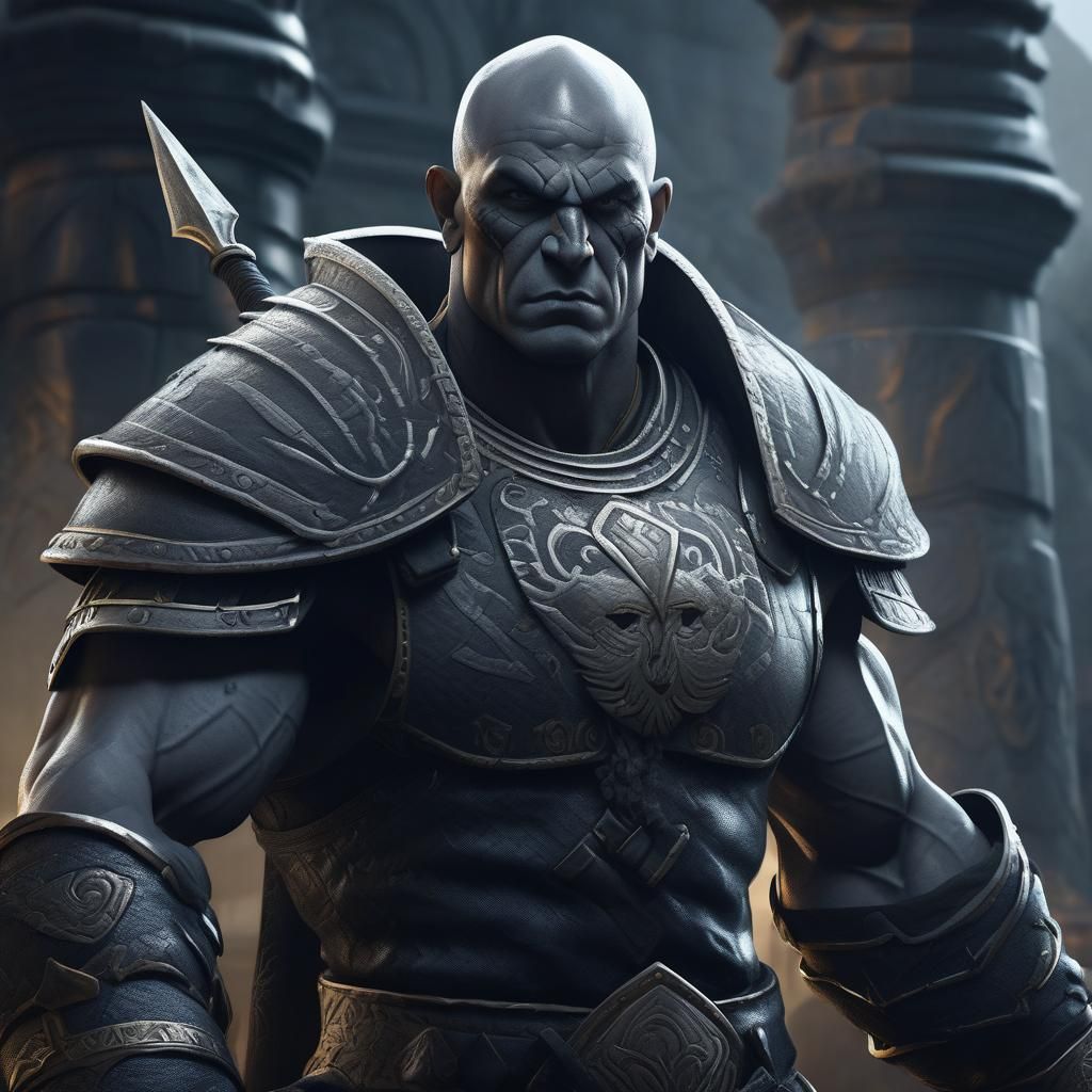 Goliath Warrior Portrait in Dark Fantasy Style