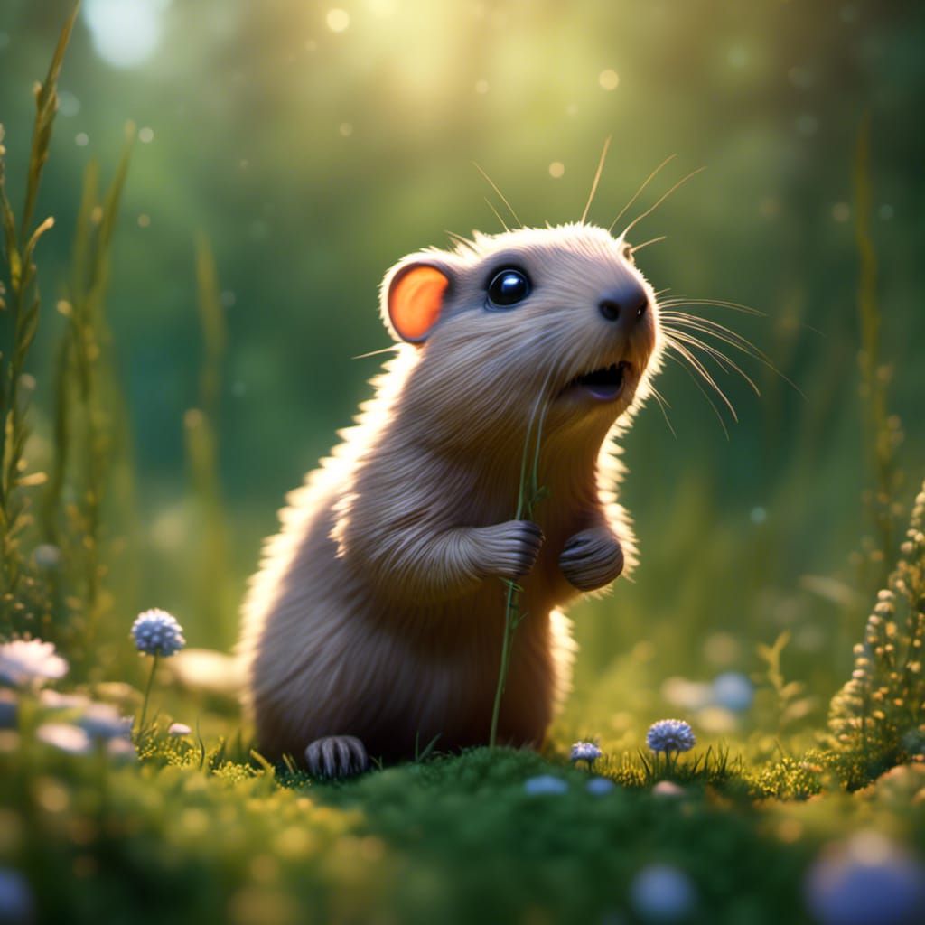 Winking Gopher Captured in Photorealistic Detail