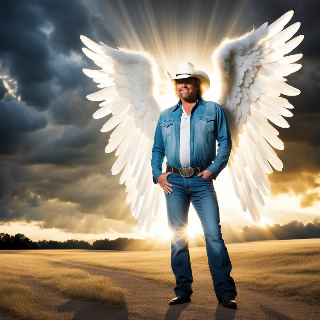 Ethereal Portrait with Angel Wings