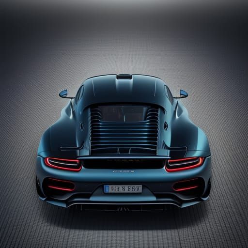 High-Performance Track Car Blueprint in Digital Art