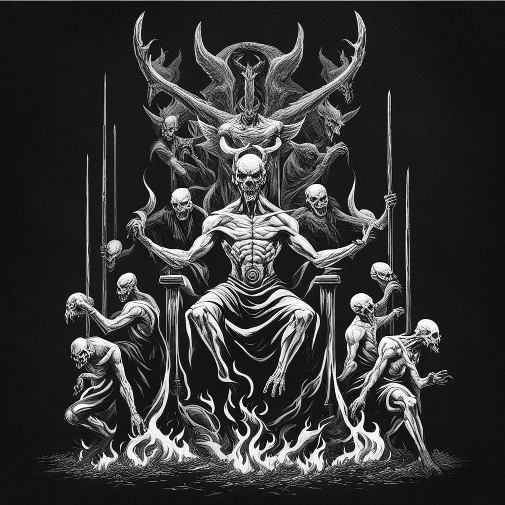 Demonic Figure in a Dismal Dark Age