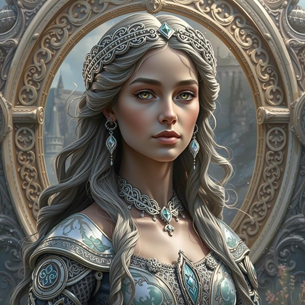 Lady with Yellow-Green Eyes