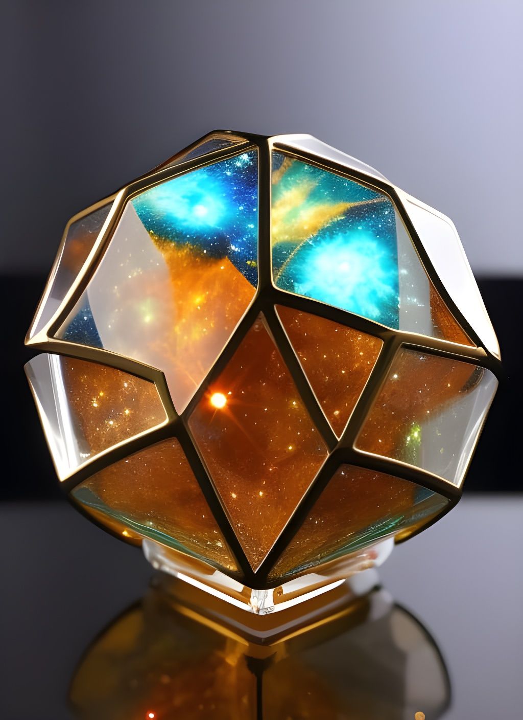 Honey Universe in Crystal Dodecahedron