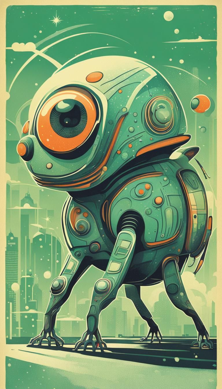 Invisible Whimsical Retro-Futuristic Creature
