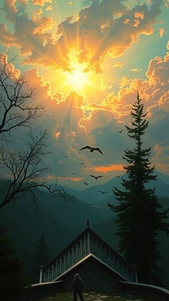 Iridescent 7th Century View in Triadic Colors