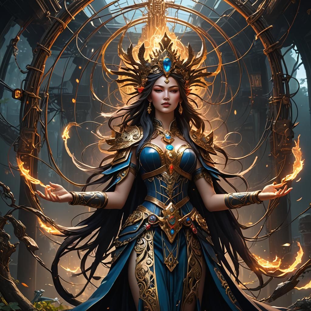 Goddess of Bad Fortune in Detailed Digital Art