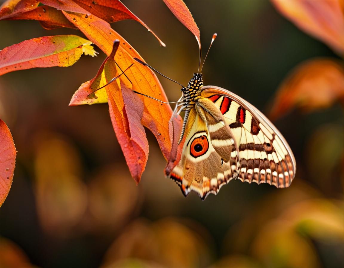 Autumn Butterfly AI Illustration