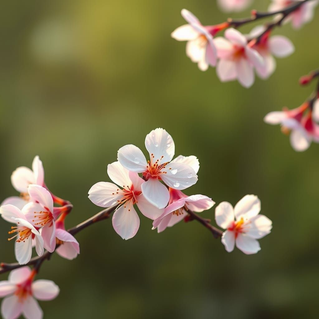 Cherry Blossoms in Serene Garden