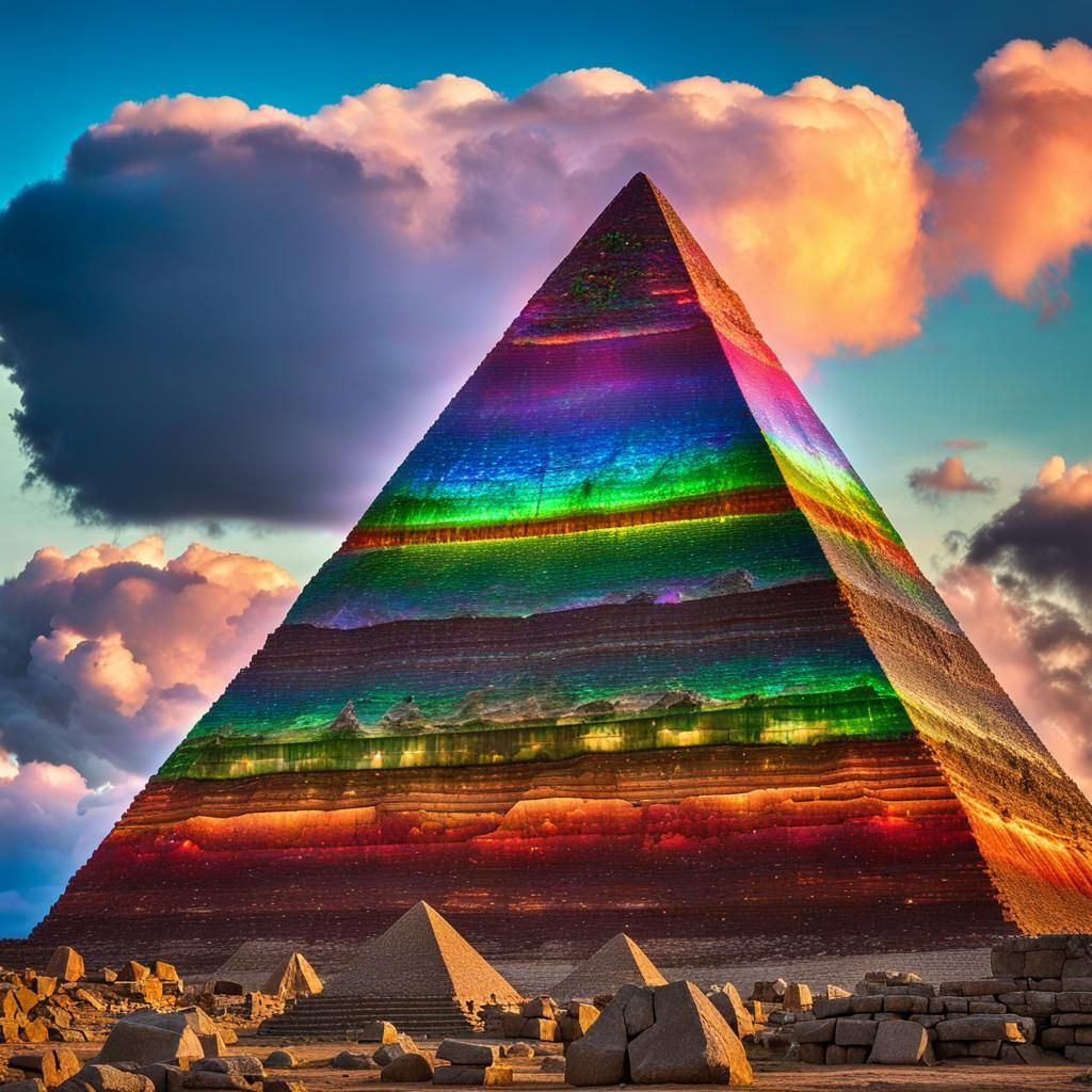 Psychedelic Ammolite Megalith Cloudscape Dreamscape