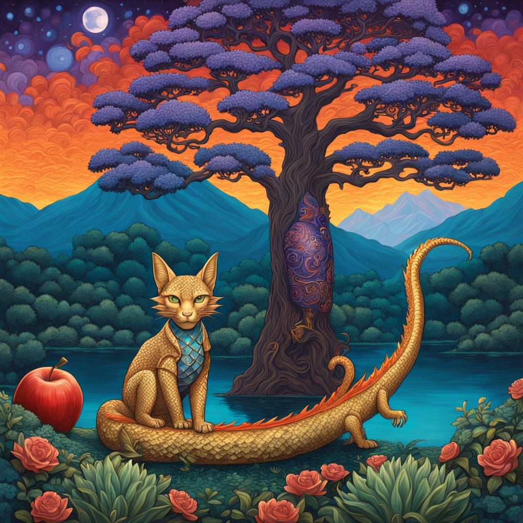 Ethereal Shogun Samurai in Vibrant Garden of Eden Armor