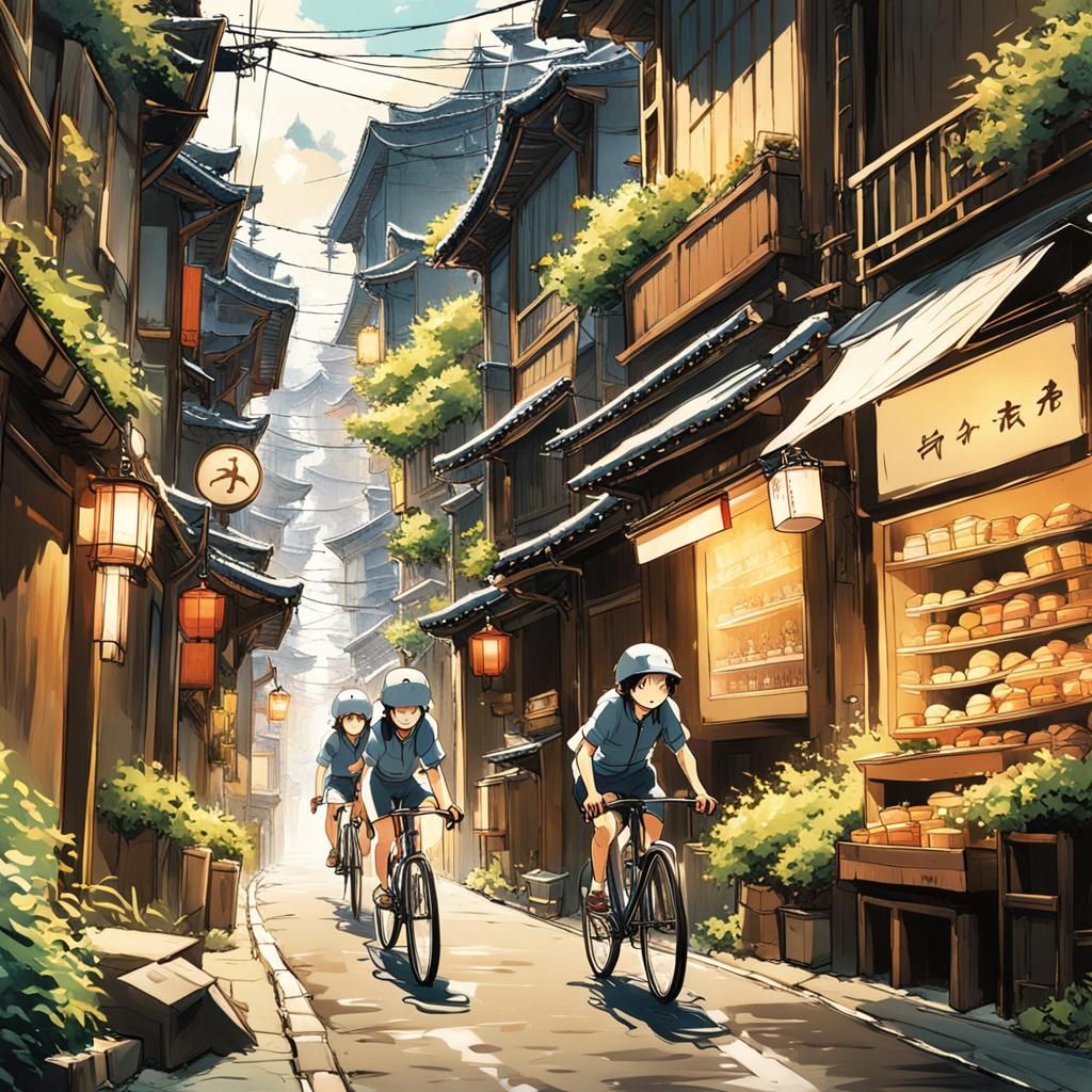 Japanese Kids Bicycle Race: Anime Key Visual