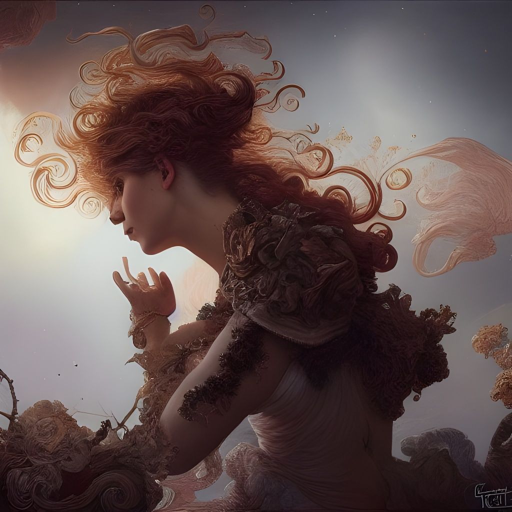 Intricate Rococo Scene of Jupiter Off-gassing