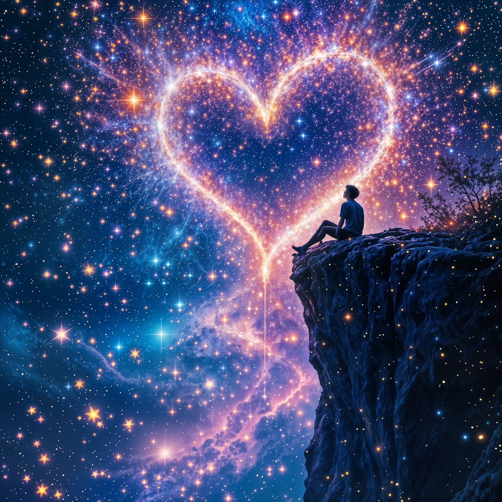 Celestial Heartbeat in Vibrant Fantasy