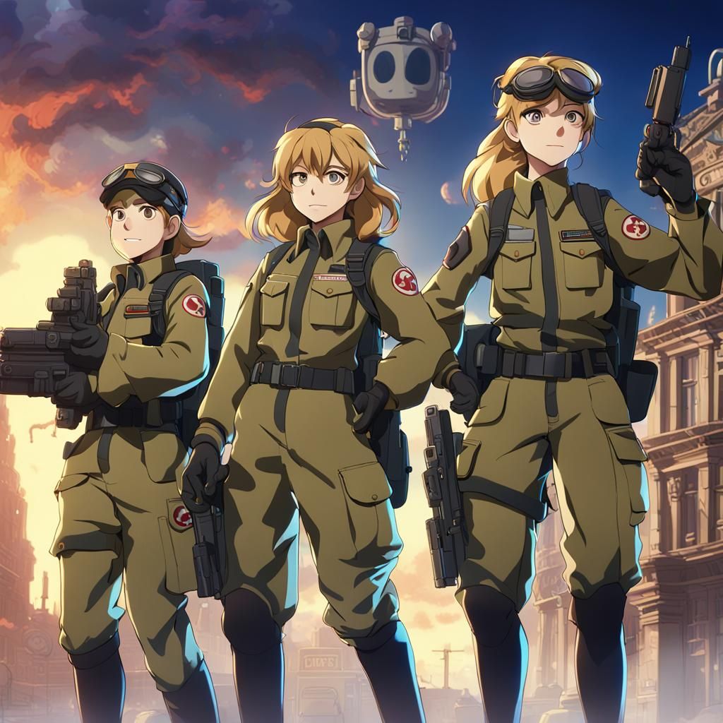 Tanya von Degurechaff as Ghostbuster, 3D Digital Art