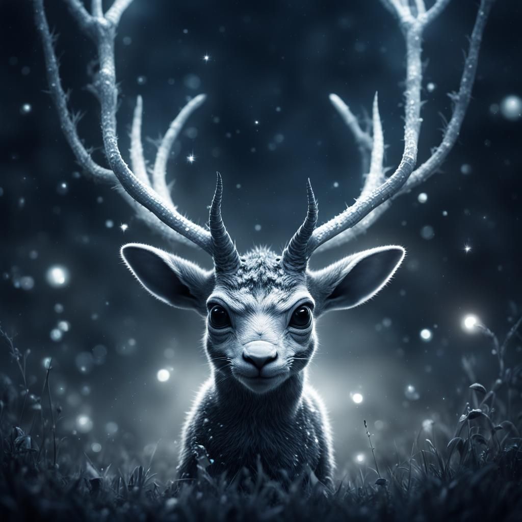 Double Exposure of a Night Creature in 3D