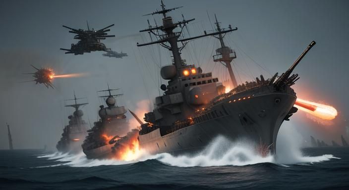 Galactic Battlefield: Human Soldiers Storm AI Destroyer