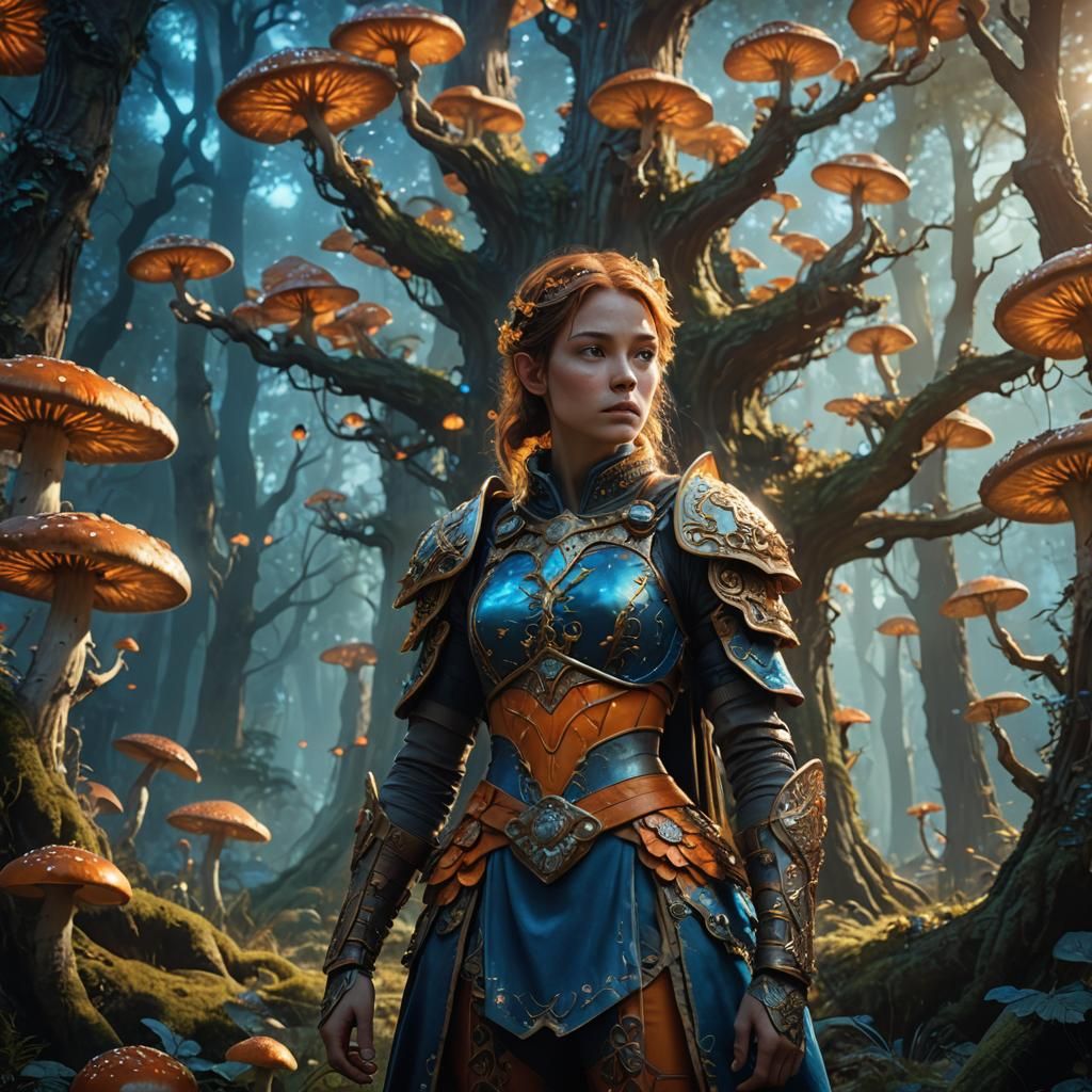 Flux Lora in Mystical Forest: Digital Matte Painting