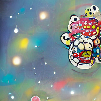 Space Bear in Takashi Murakami Style