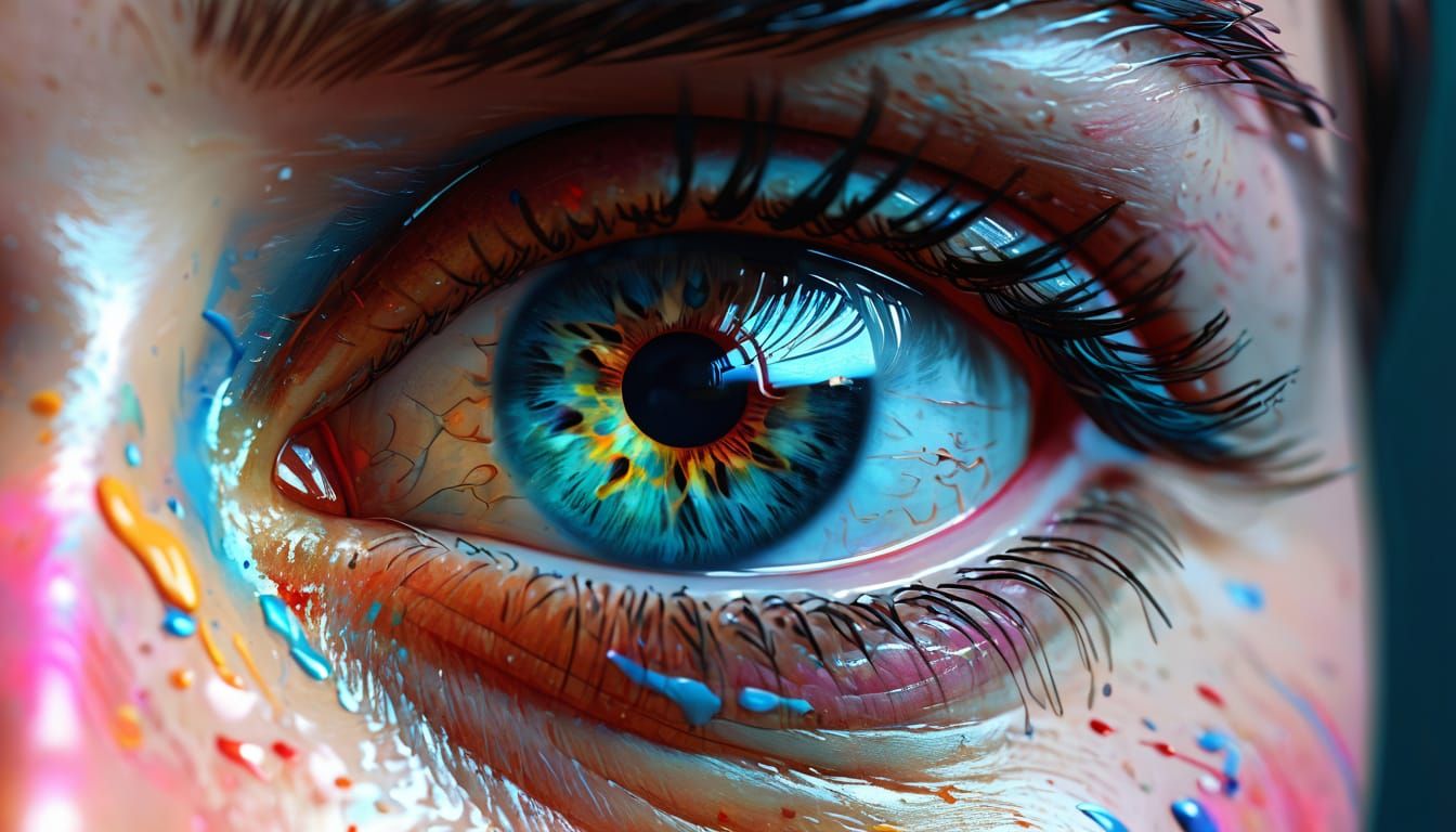 Surrealistic Hyperrealistic Portraiture of an Eye