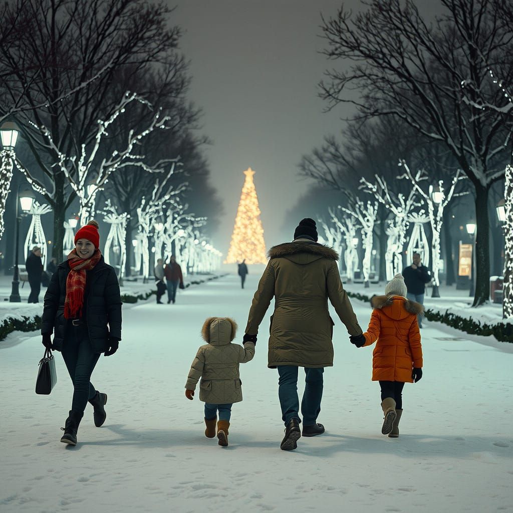 Christmas Eve stroll through the park.