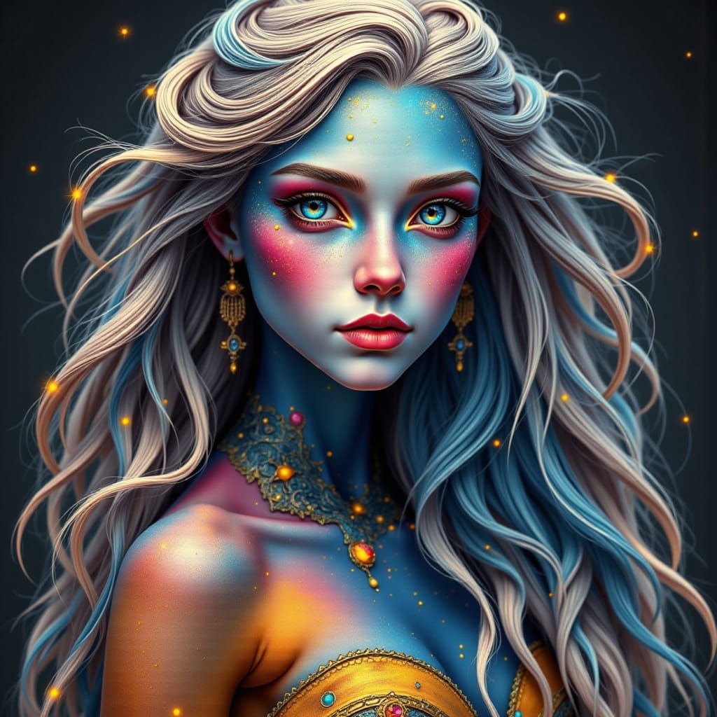 Otherworldly Hybrid Goddess of Alien Descent