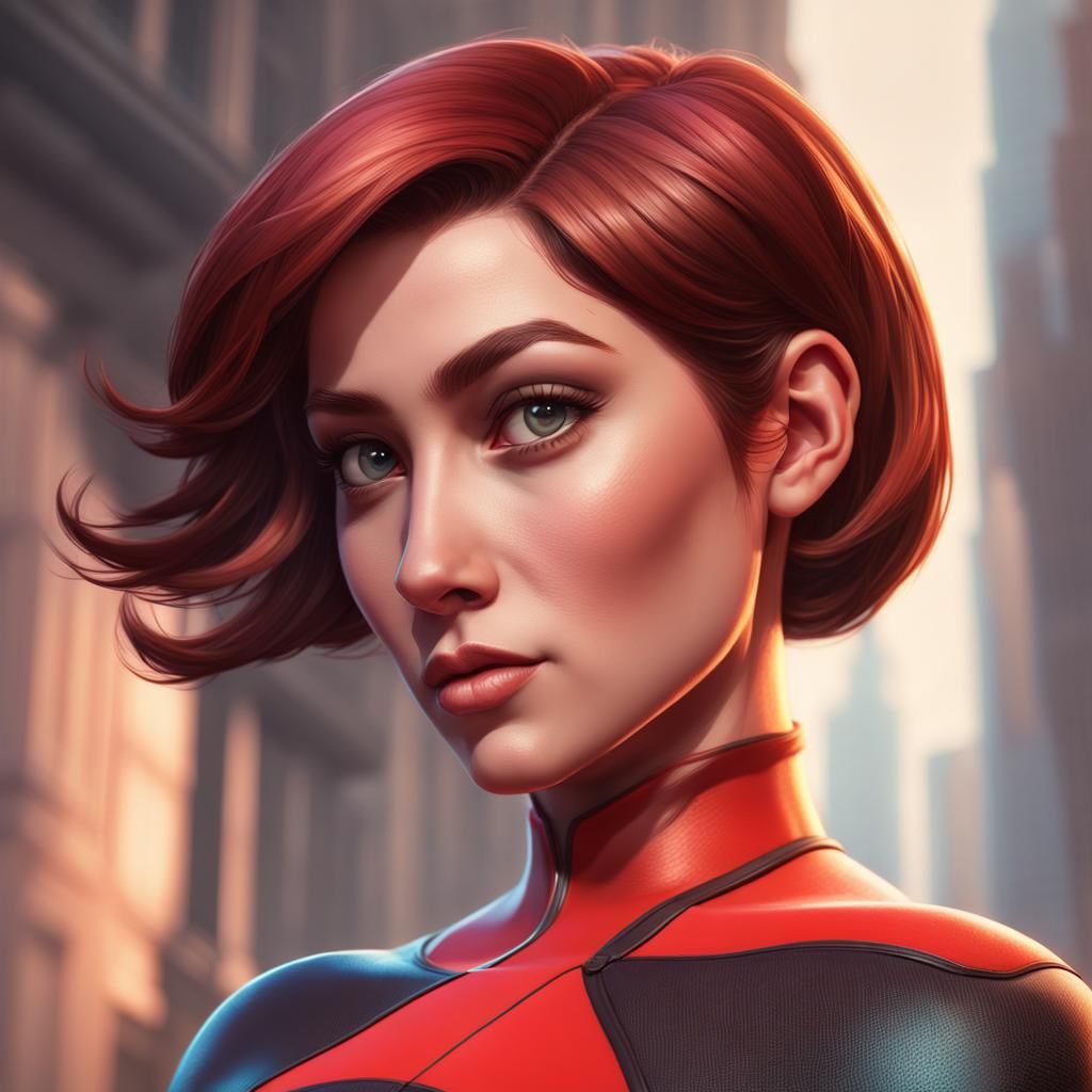 Elastigirl Portrait in Hyperdetailed Lighting